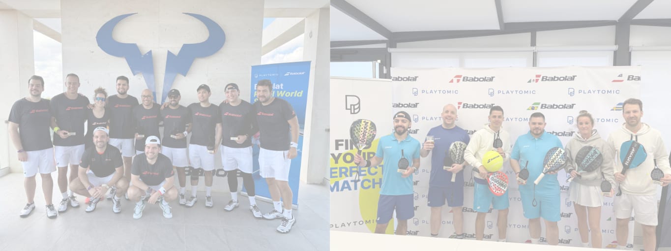 Babolat and Playtomic 2026 banner