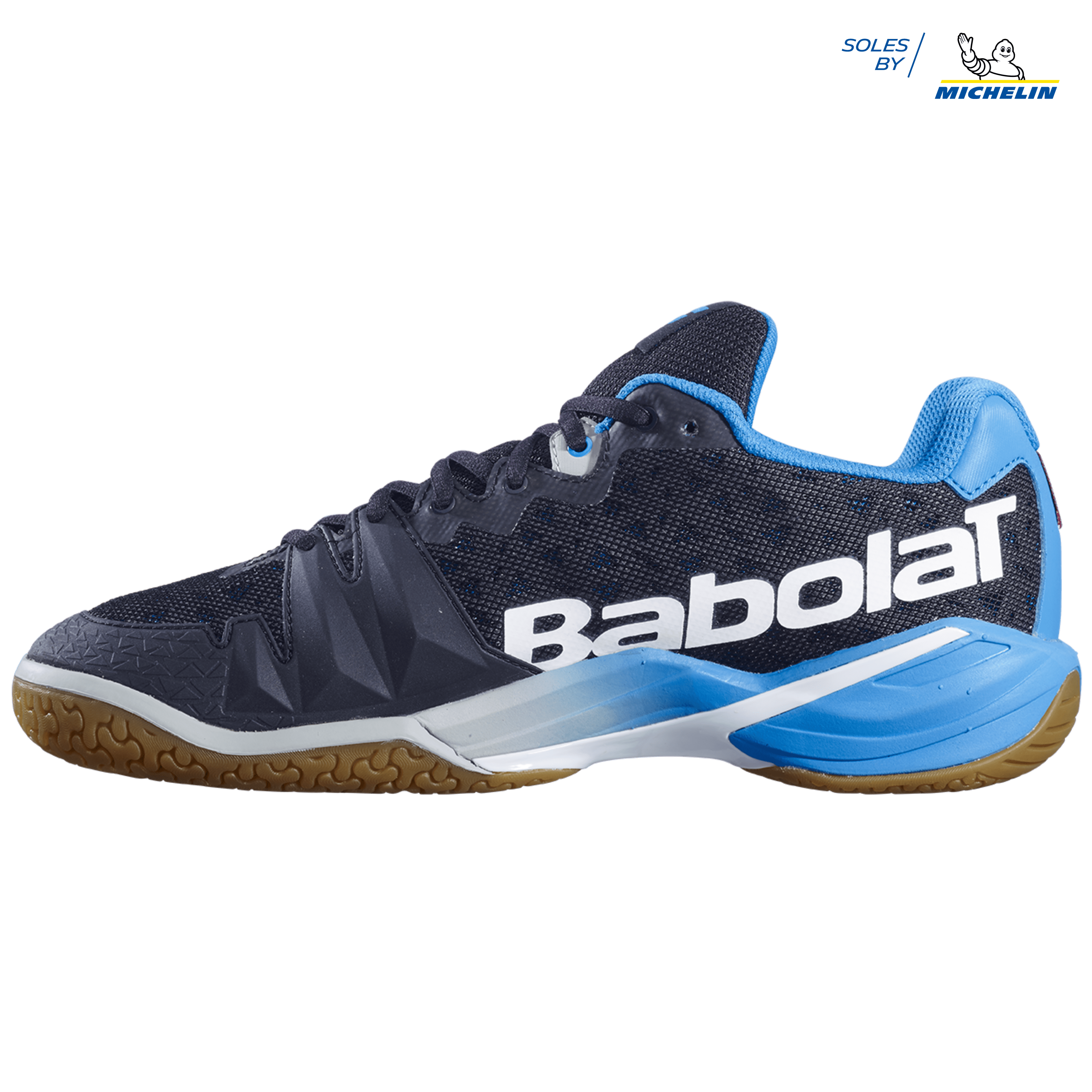 2020 White/Estate Blue Babolat Shadow Tour Mens Badminton Shoes 