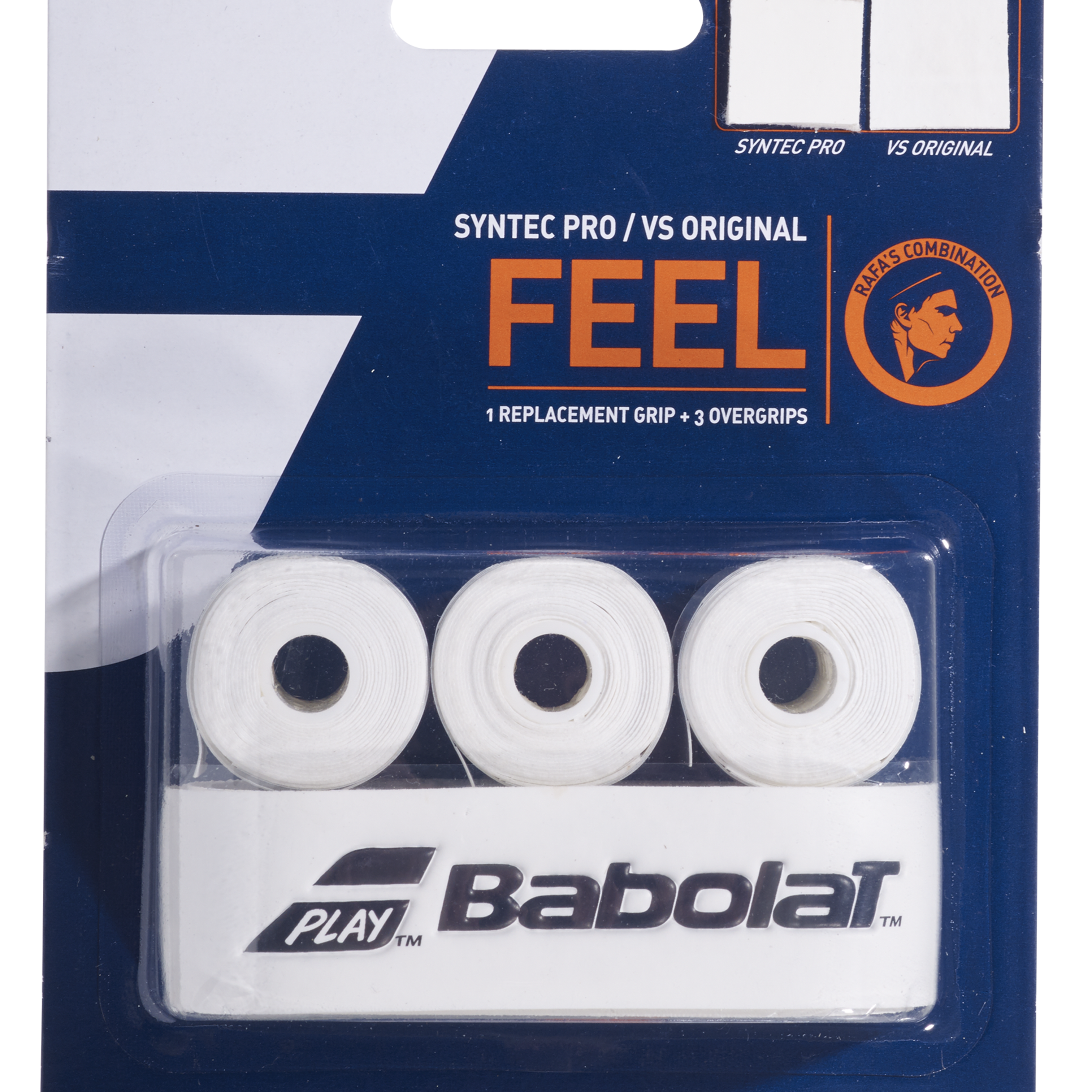 White Babolat Syntec Pro Replacement Grip Free P&P 
