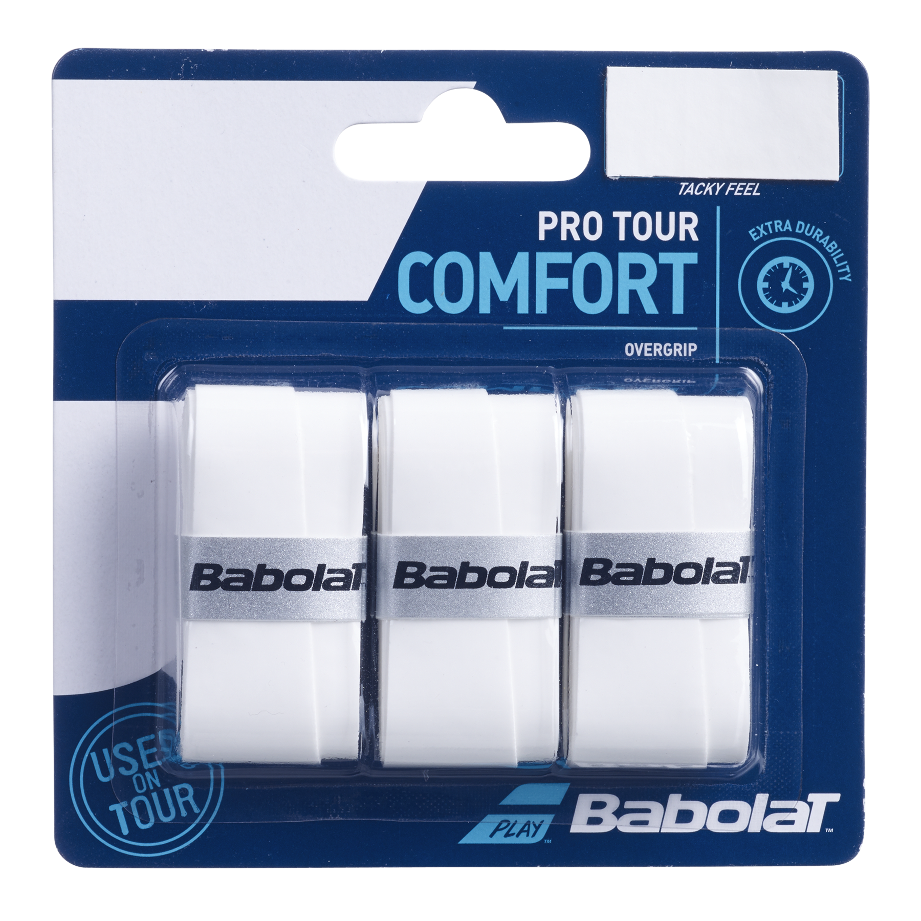 3 Pack 9 Grips BRAND NEW Babolat Pro Tour Tennis Overgrip White 