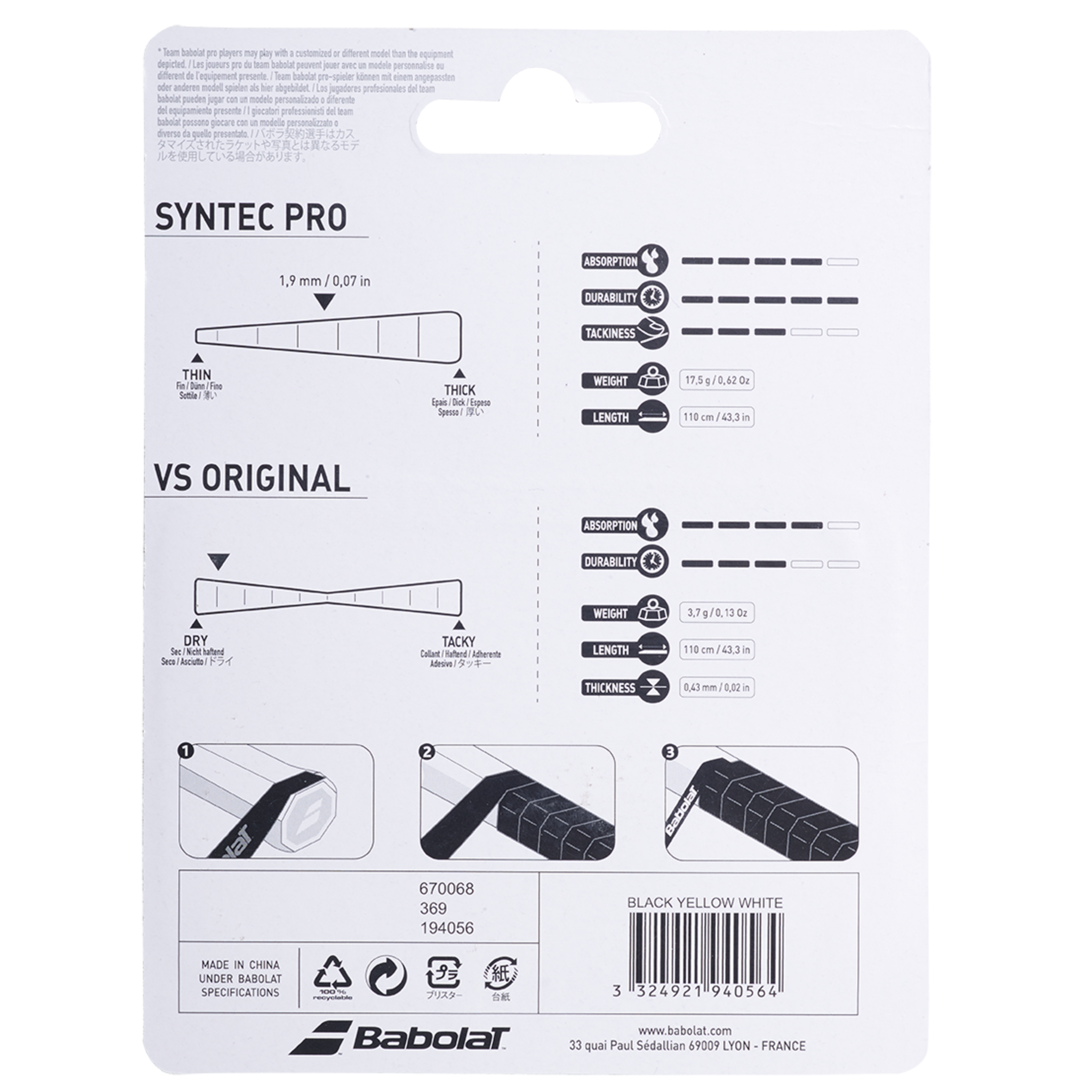 Pack Syntec Pro + VS Original X3 Pack Syntec Pro + VS Original X3