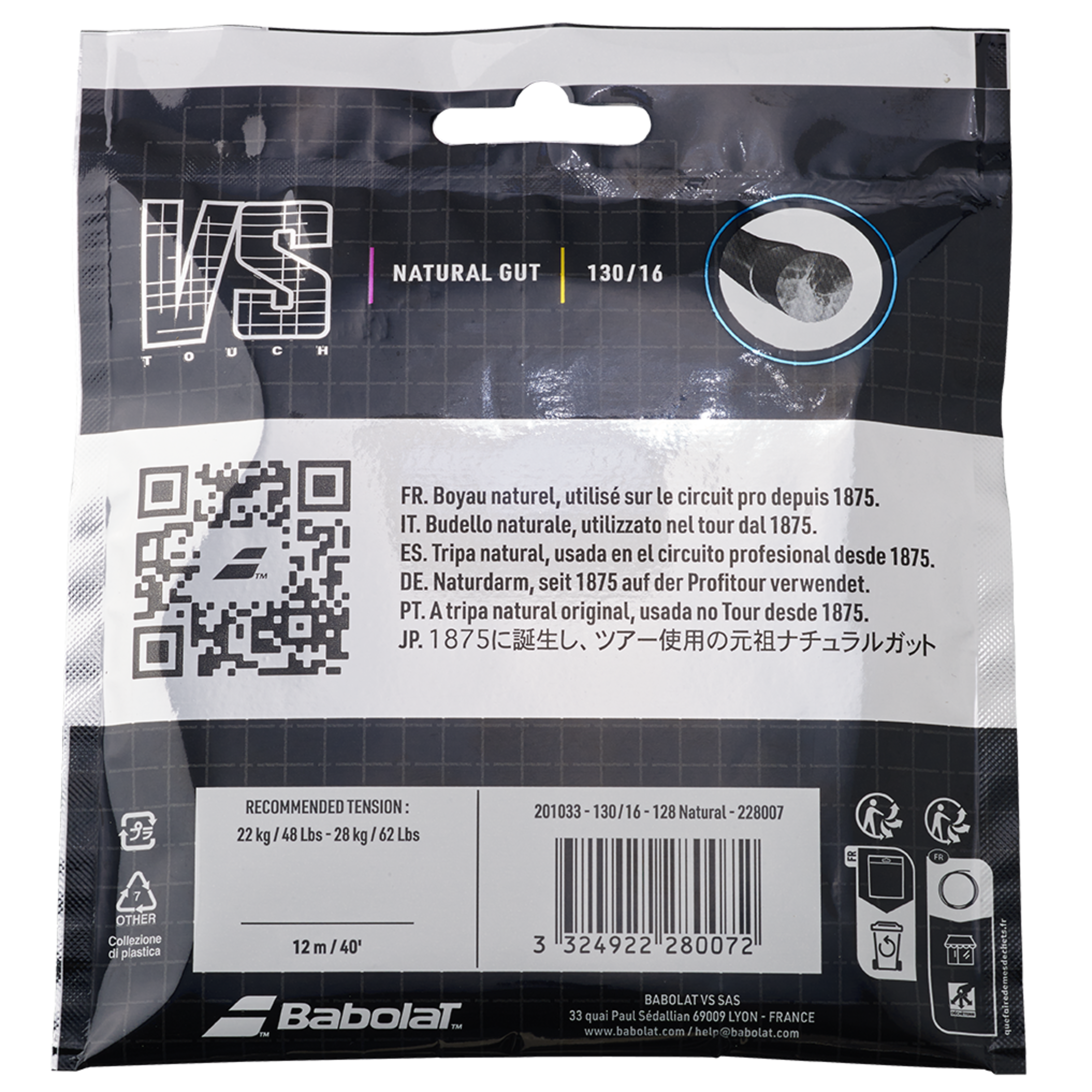 Tennis string | Touch VS 12M 150 years | Babolat