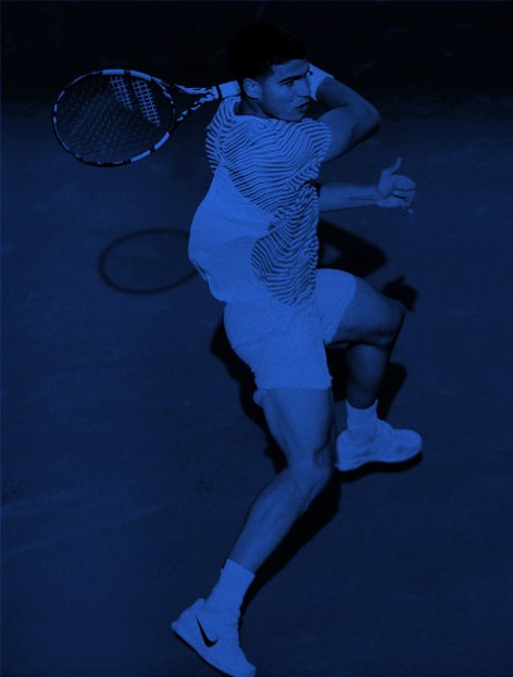 Banner Alcaraz tennis player