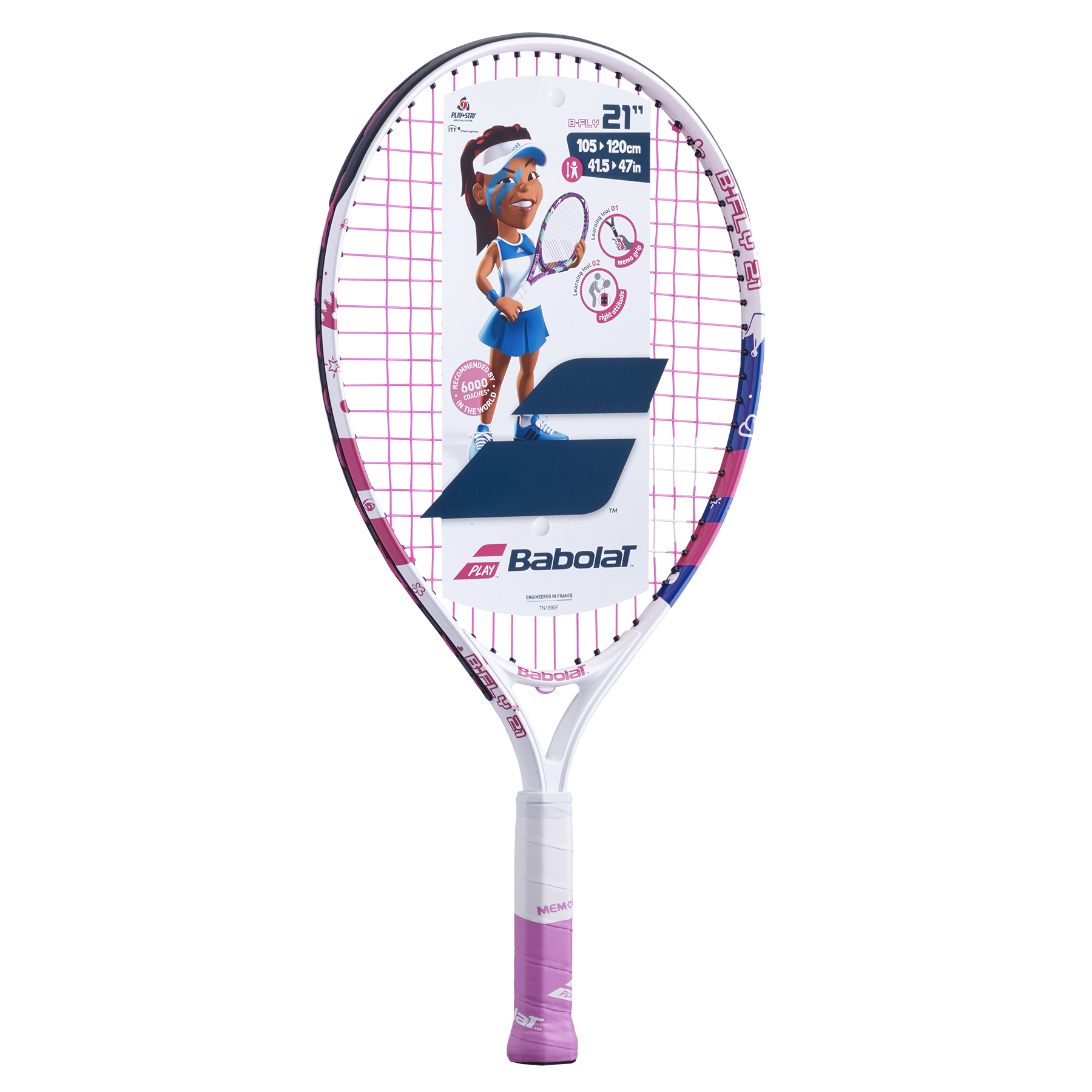 Babolat B'fly 21 Youth Pink Tennis Racket and Carry Case Cover 