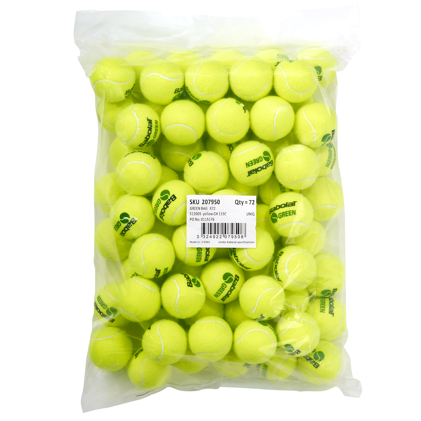 Tennis balls | Green Bag x72 | Babolat