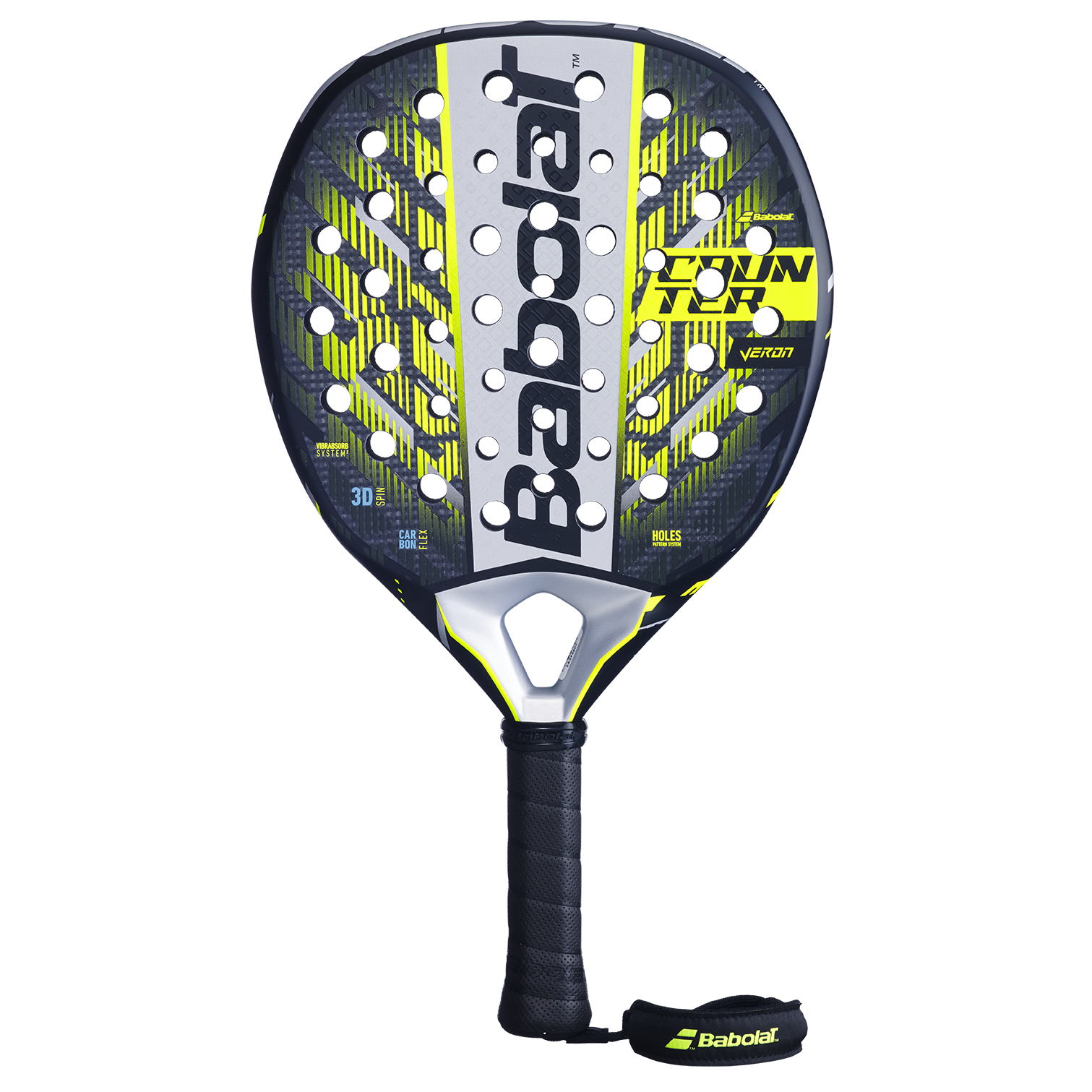 Raquette De Ping-pong Babolat Counter Veron 2023 - Noyau EVA Noir, Surface Carbon Flex - Pour Contre-attaque Puissante