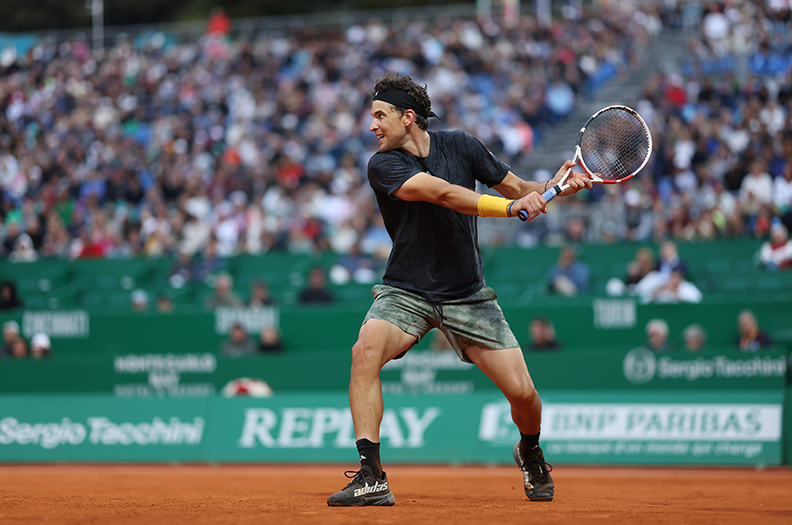 Dominic Thiem on a tennis court