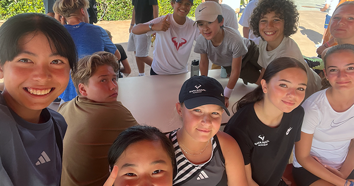 Tennis young players training